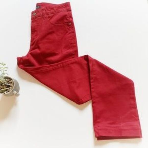 Lee High Rise Mom Jeans Classic Fit Red Jeans 6 - Picture 4 of 8